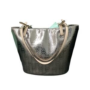 Michael Kors Tote Women’s One Size Monogram Metallic Two Handles Snap Closure